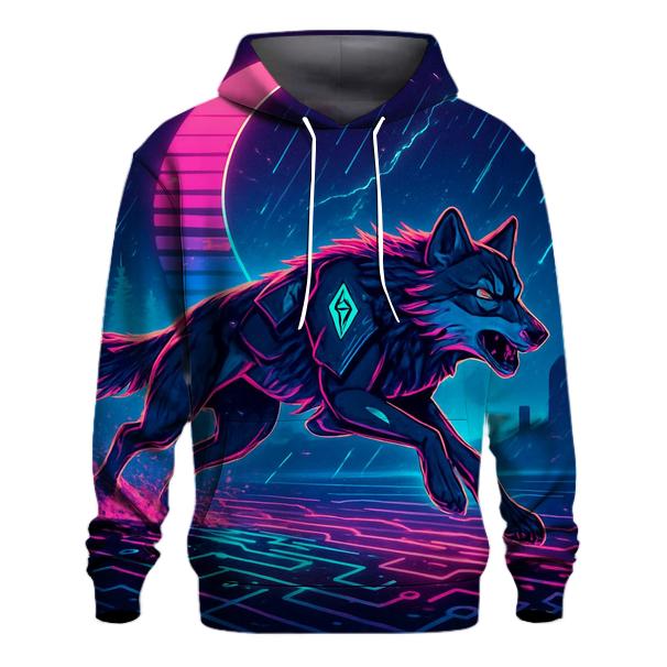 Neon Rain Driftwolf On The Circuit Tundra hoodie styles
