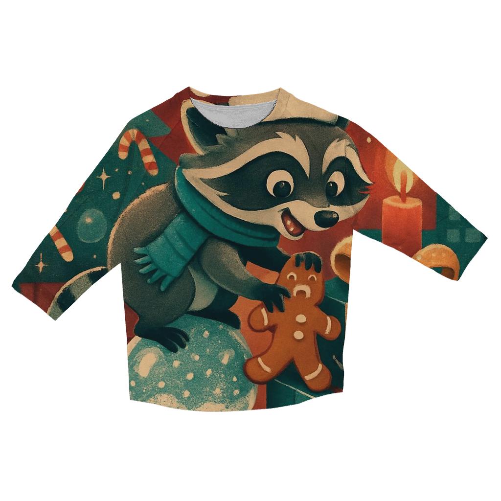 Snow Globe Snack Heist fashion 3/4 sleeve shirts