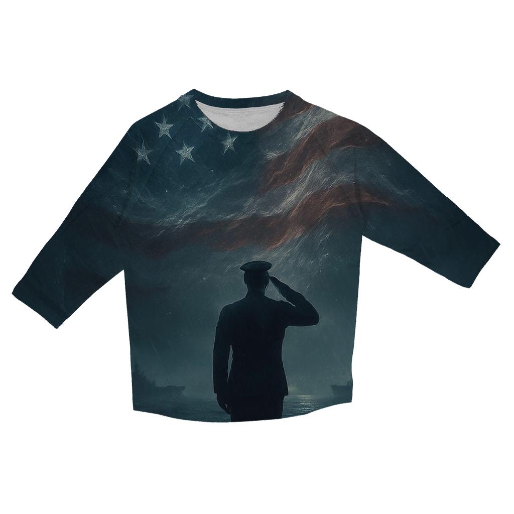 Harbor Vigil Under The Star Field fashion 3/4 sleeve shirts