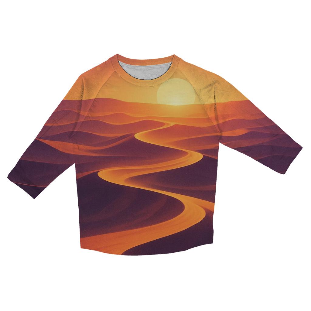 Gilded Mirage Dune Sunset designer 3/4 sleeve blouses