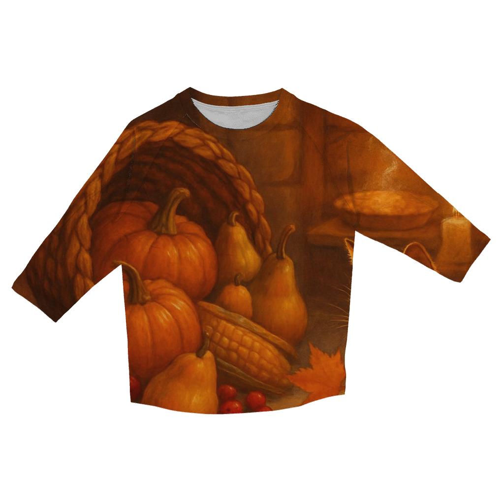 Candlelit Cornucopia Hearth stylish quarter sleeve tops