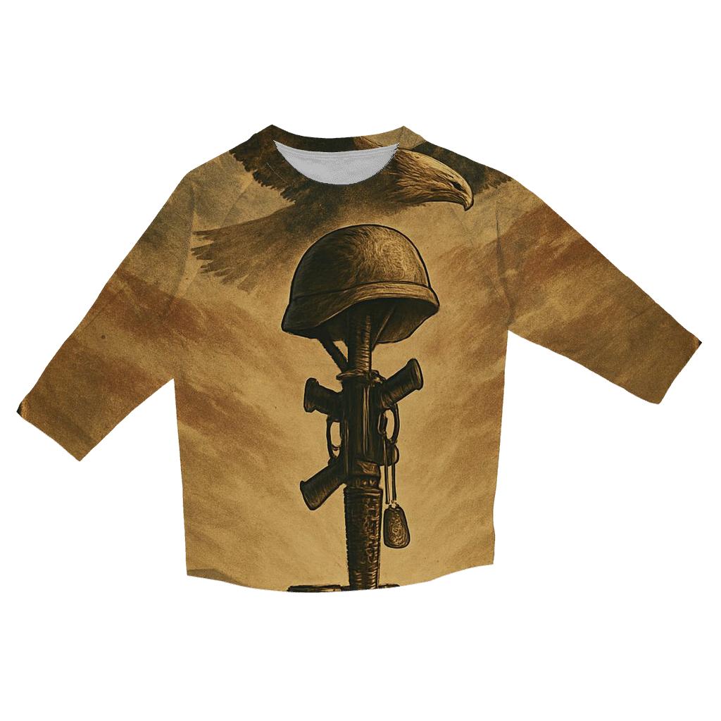 Desert Memorial With Wings Of Steel stylish quarter sleeve tops