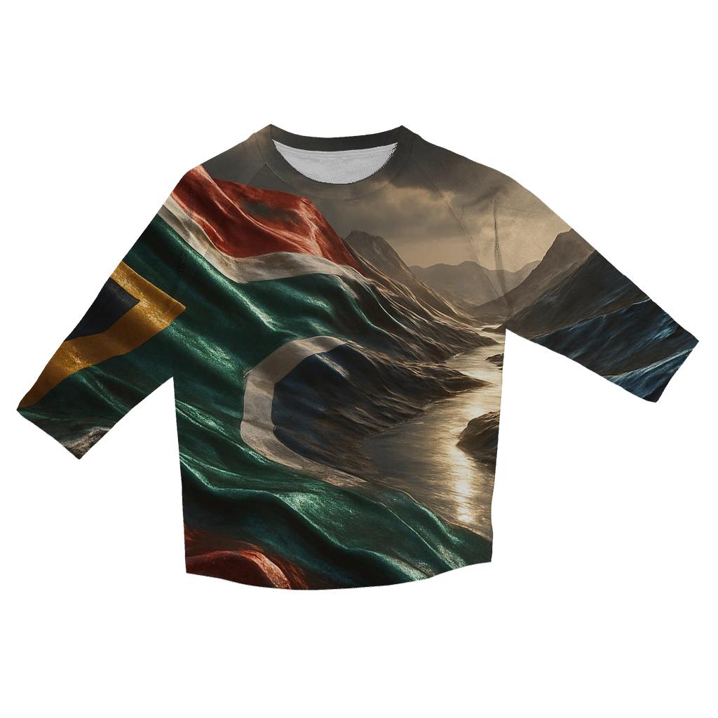 Metallic Horizon Weave South Africa printed three quarter sleeve shirts