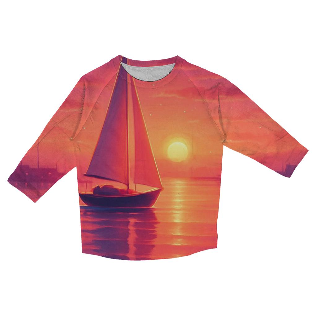 Violet Harbor Glasswater Sunset fashion 3/4 sleeve shirts