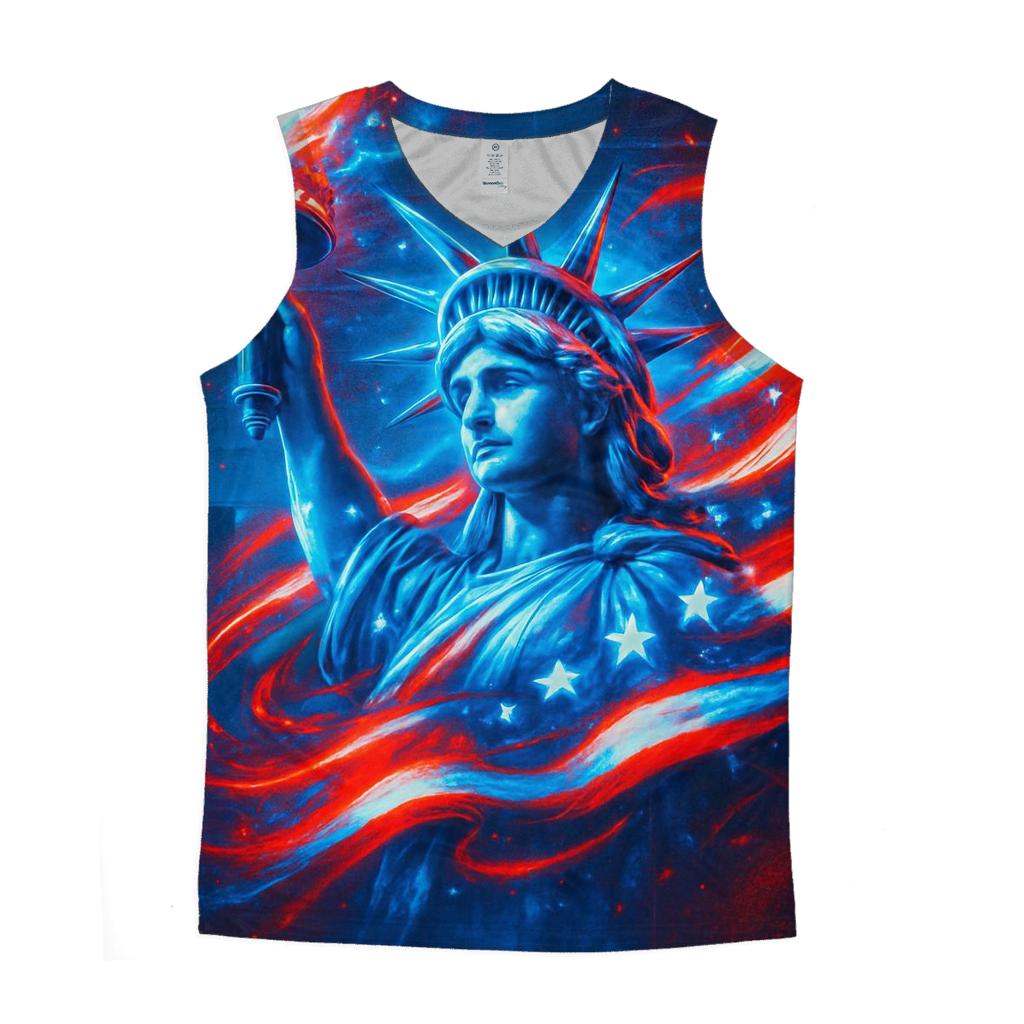 Neon Liberty Surge Flag stylish racerback tanks