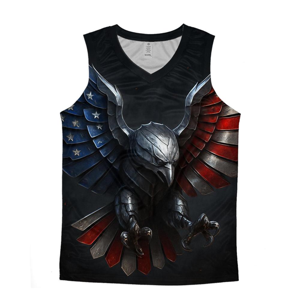 Steel Eagle Flag Crest designer workout tanks