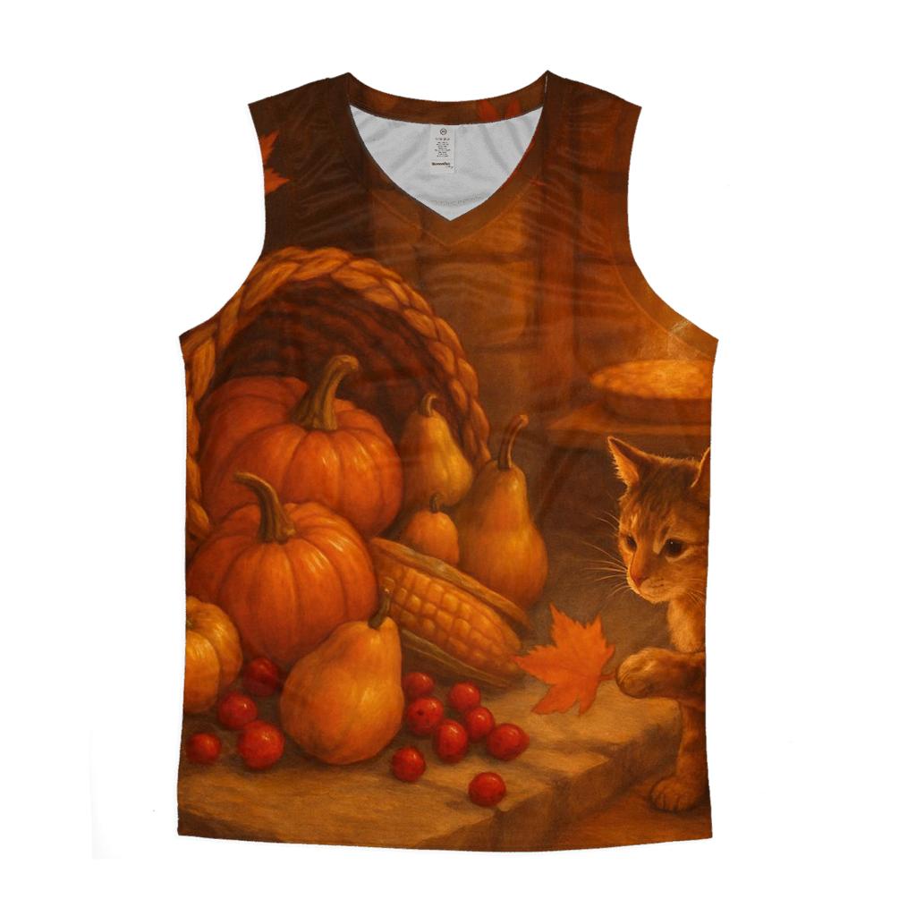 Candlelit Cornucopia Hearth graphic print tank tops