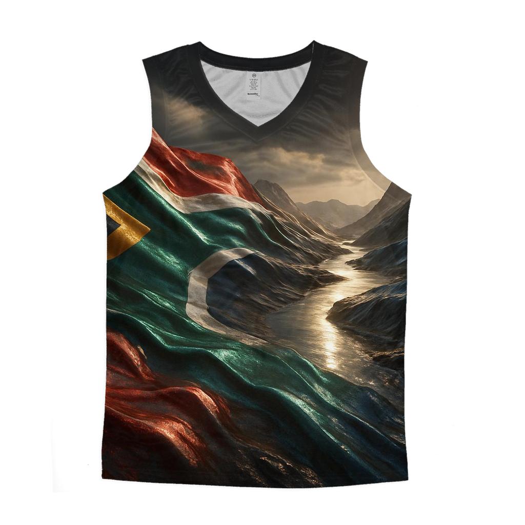 Metallic Horizon Weave South Africa personalized athletic tanks