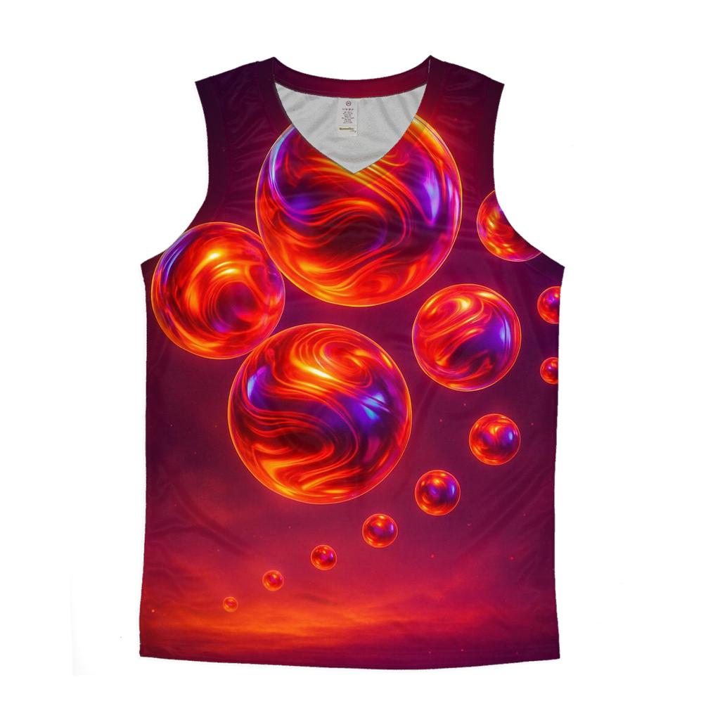 Molten Aurora Marbles cotton sleeveless tops