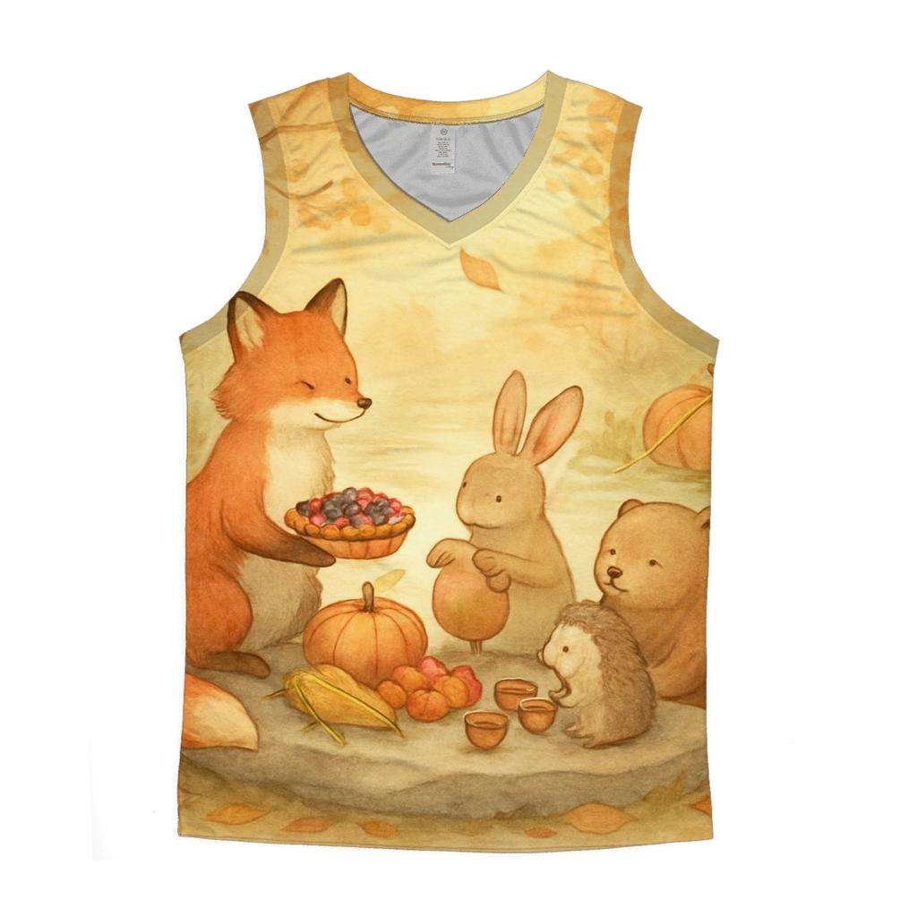 Autumn River Feast Of The Woodland Friends casual summer tank tops