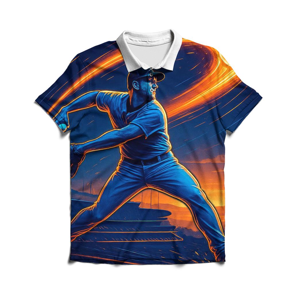 California Sunset Pitch Spiral personalized polo shirts