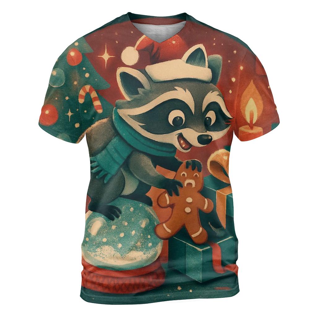 Snow Globe Snack Heist creative print fashion shirts