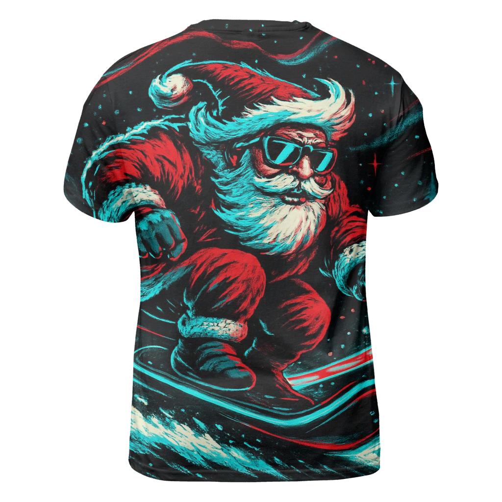 Neon Sleigh Night Rider Santa trendy printed shirt styles