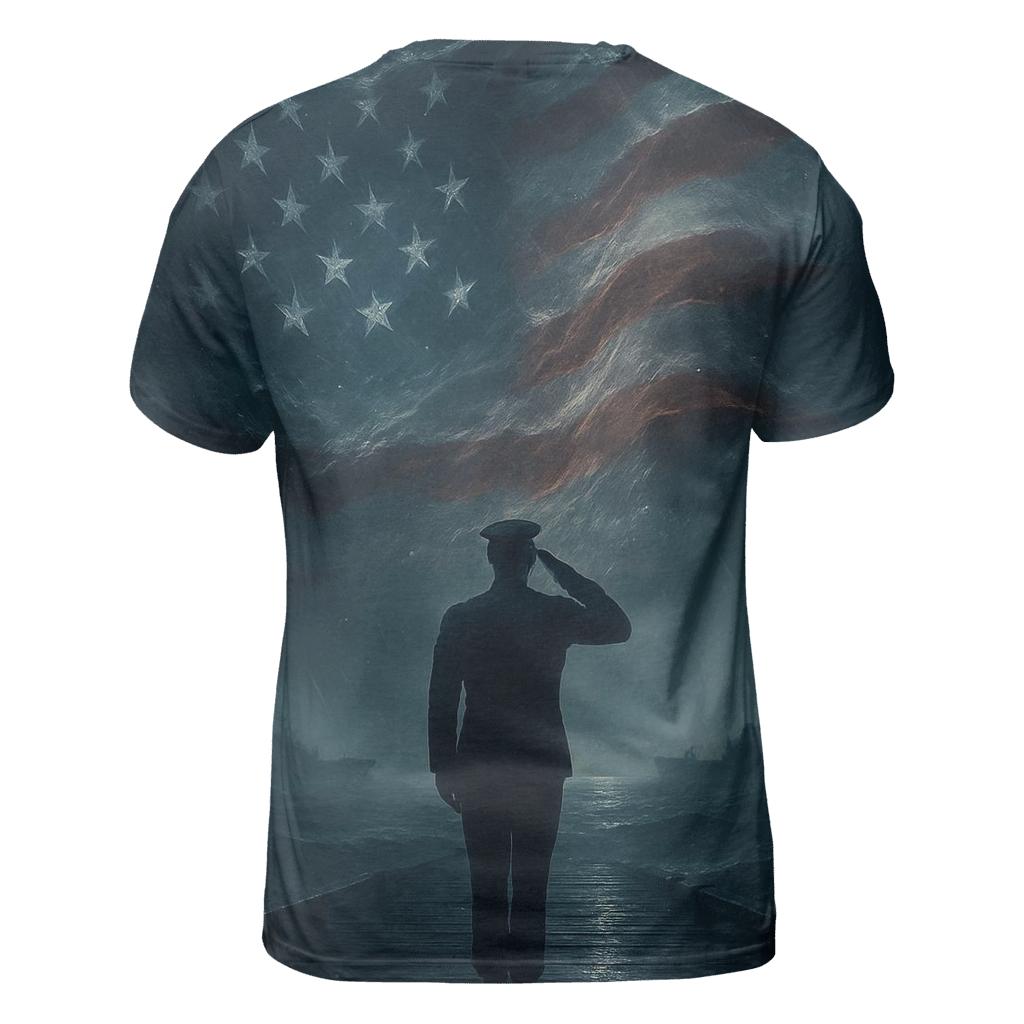 Harbor Vigil Under The Star Field artistic all-over print tops