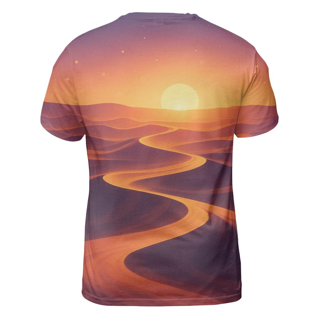 Gilded Mirage Dune Sunset trendy printed shirt styles