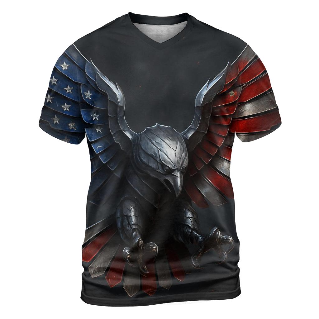 Steel Eagle Flag Crest designer pattern shirts
