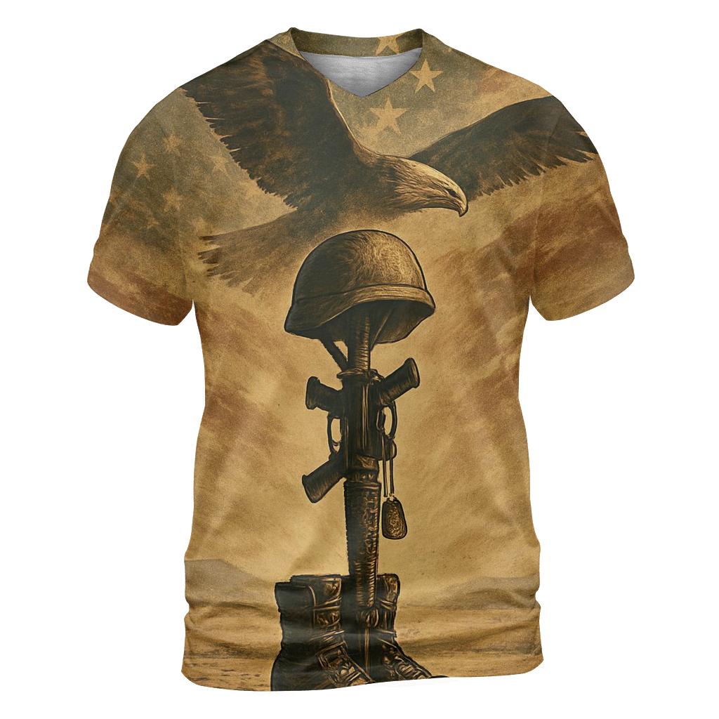 Desert Memorial With Wings Of Steel trendy printed shirt styles