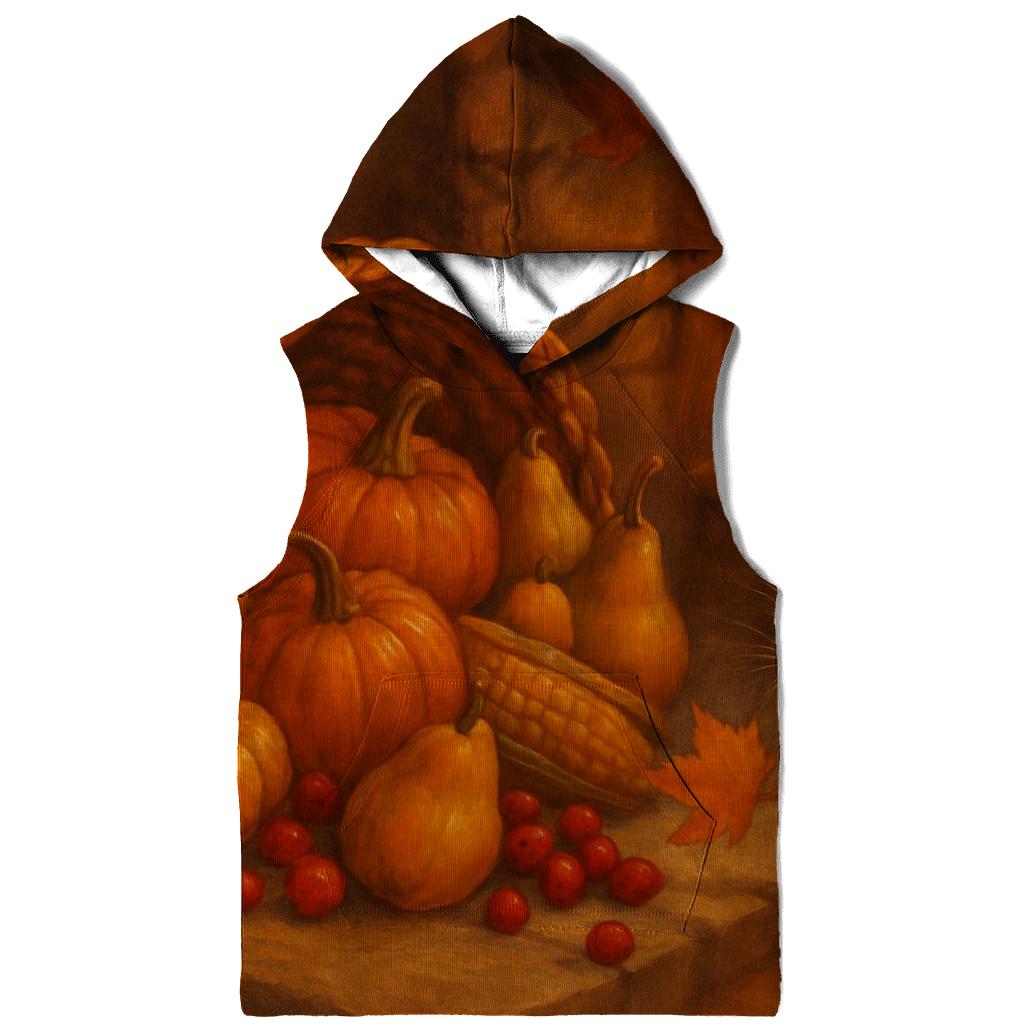 Candlelit Cornucopia Hearth printed hoodies