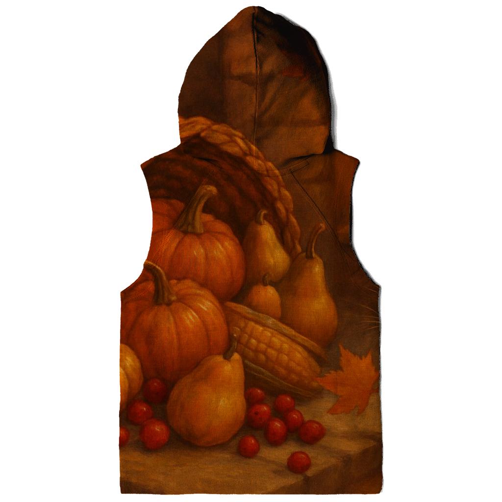 Candlelit Cornucopia Hearth printed hoodies