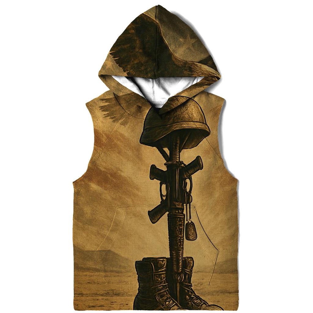 Desert Memorial With Wings Of Steel heavyweight hoodies