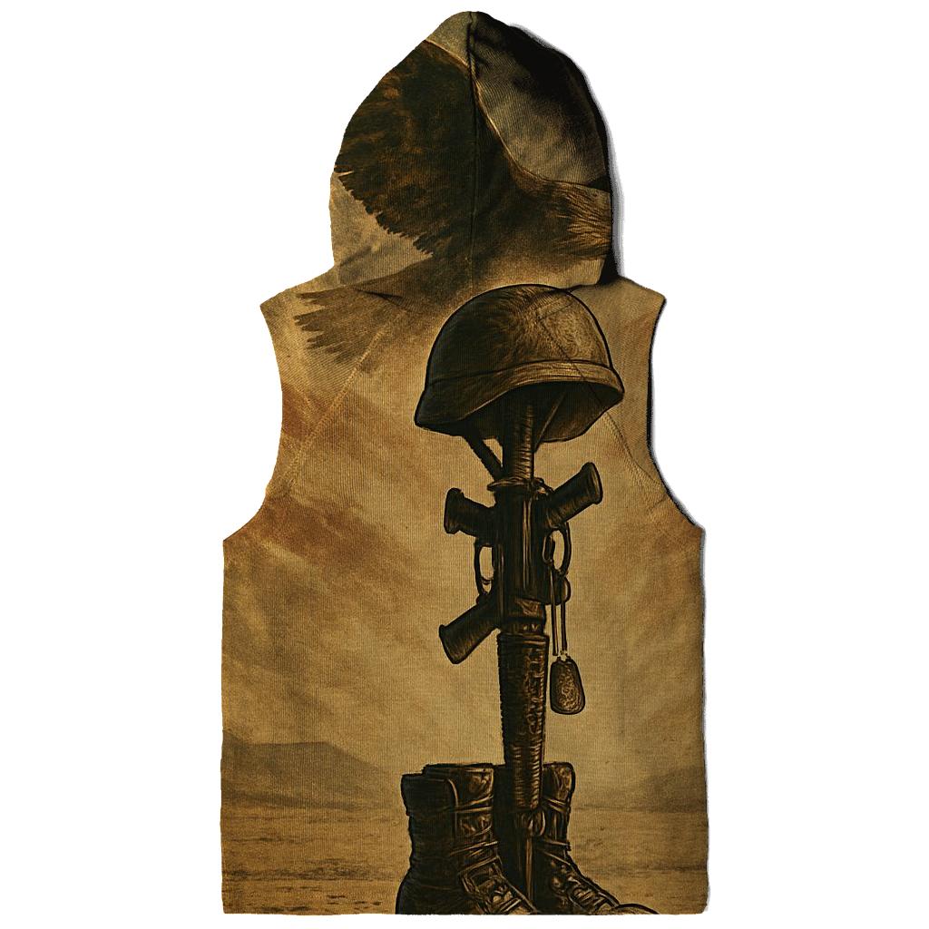 Desert Memorial With Wings Of Steel heavyweight hoodies