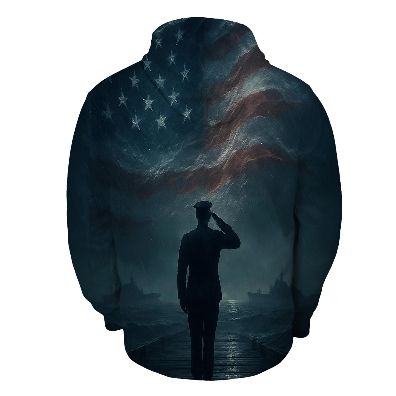 Harbor Vigil Under The Star Field printed hoodies
