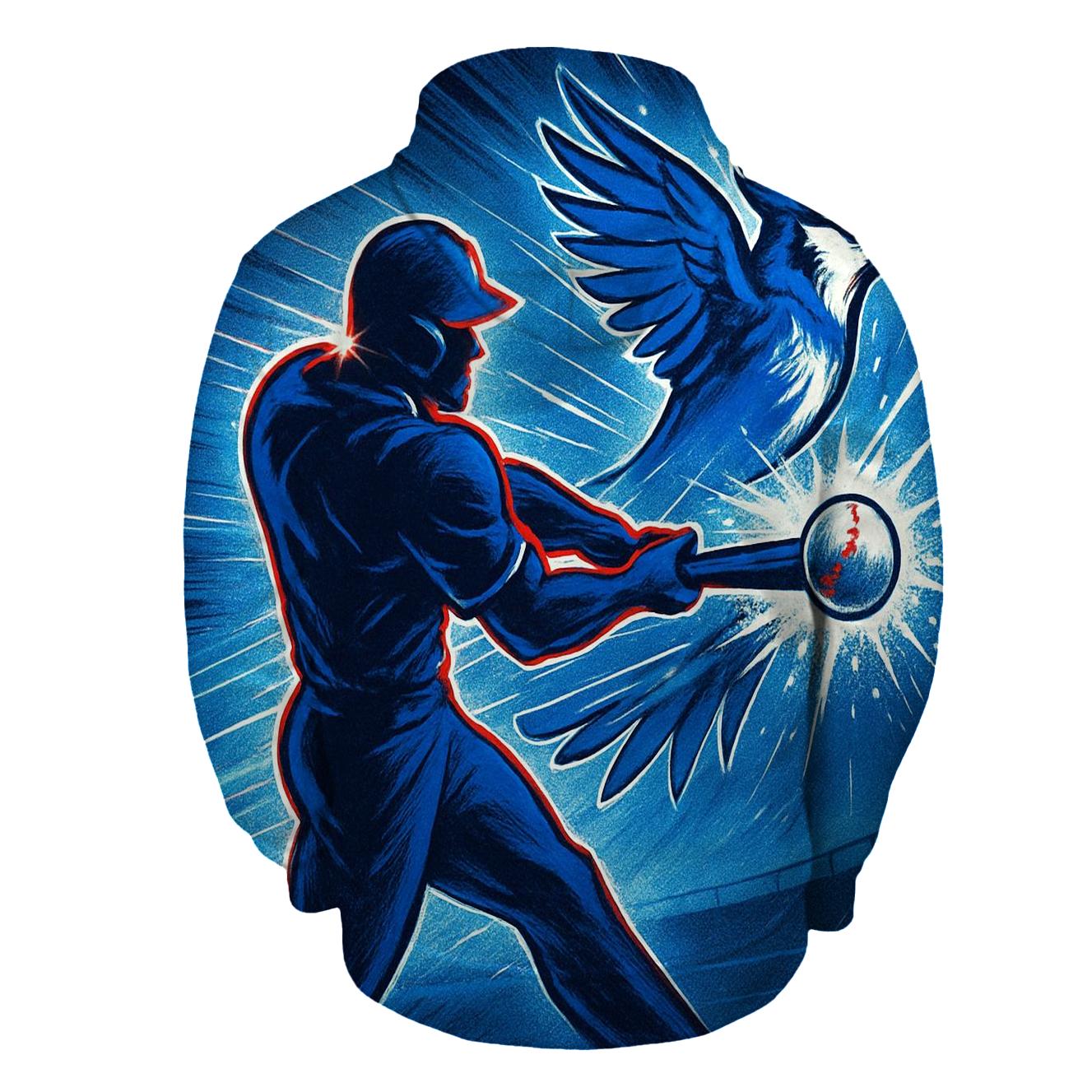 Featherstorm Swing With Blue Jays Energy embroidered hoodies