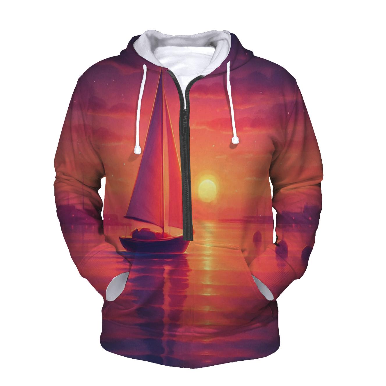 Violet Harbor Glasswater Sunset embroidered hoodies