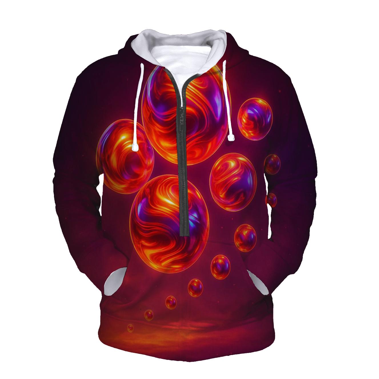 Molten Aurora Marbles zip-up hoodies