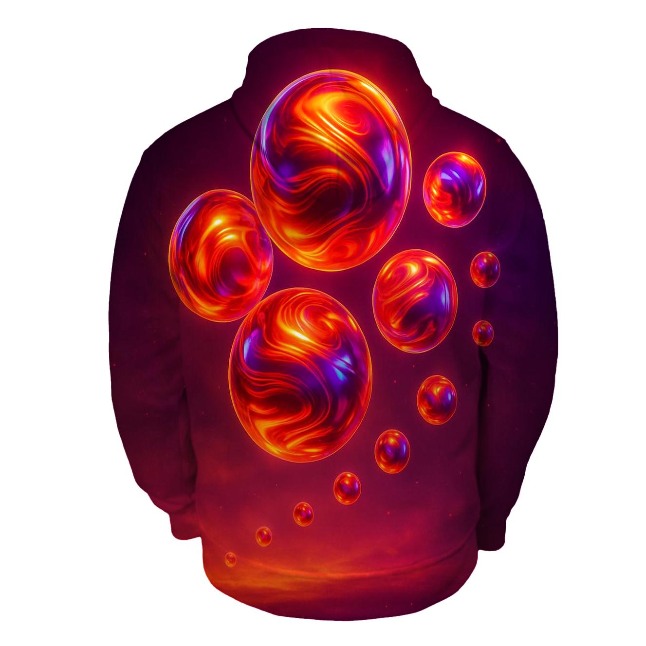 Molten Aurora Marbles zip-up hoodies