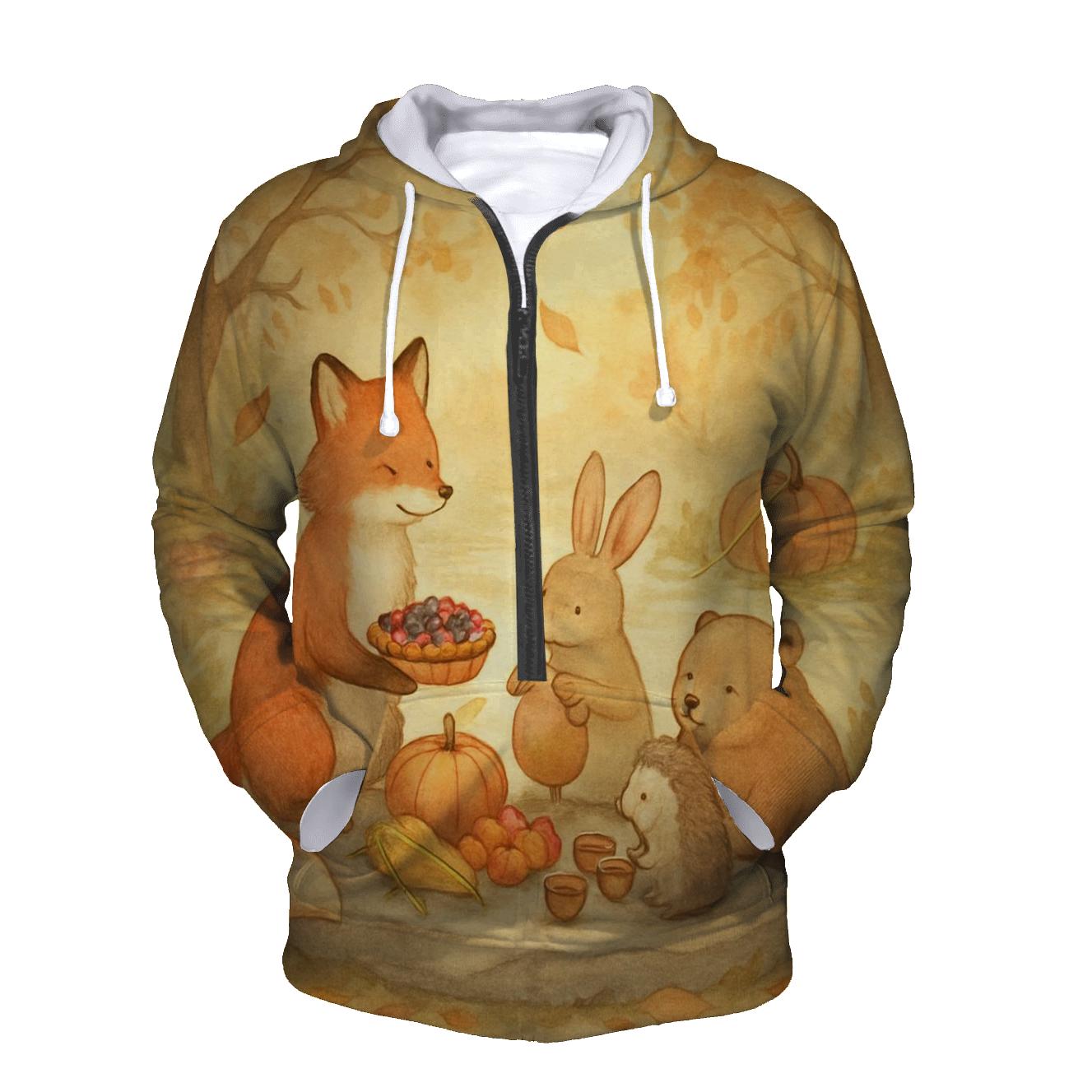 Autumn River Feast Of The Woodland Friends hoodie designs