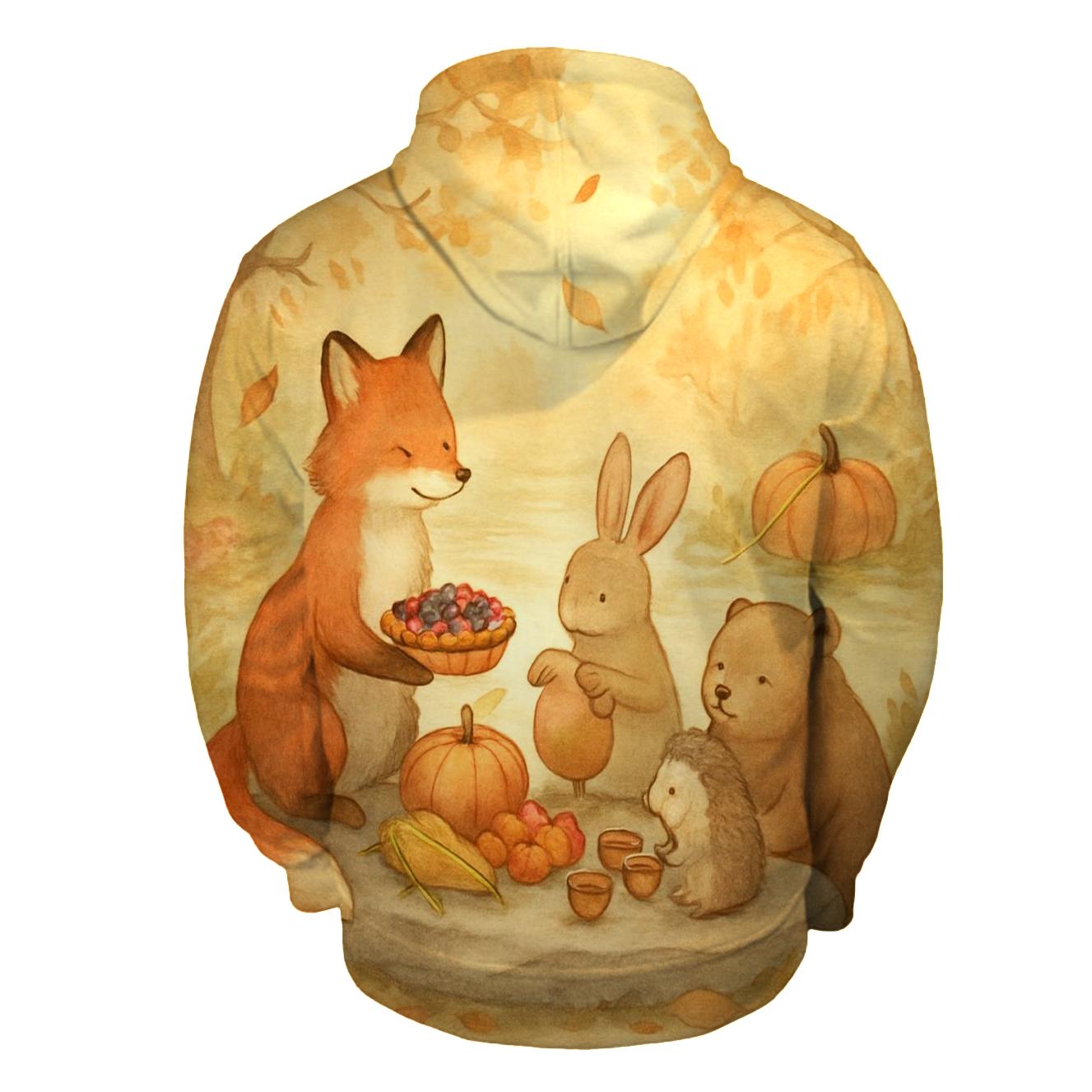 Autumn River Feast Of The Woodland Friends hoodie designs