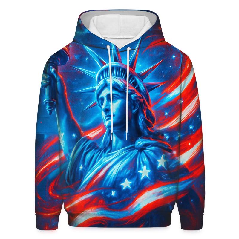 Neon Liberty Surge Flag hoodie designs