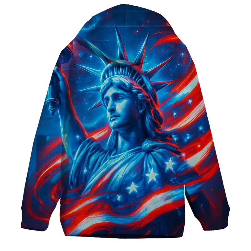 Neon Liberty Surge Flag hoodie designs