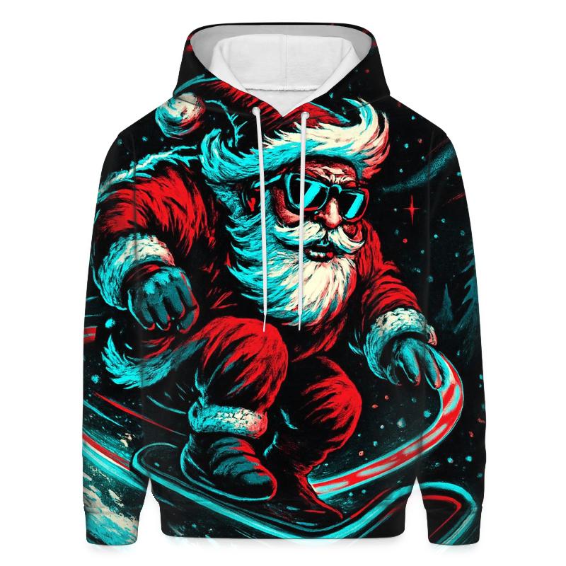 Neon Sleigh Night Rider Santa hoodie designs