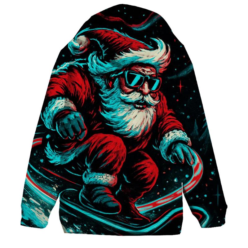 Neon Sleigh Night Rider Santa hoodie designs