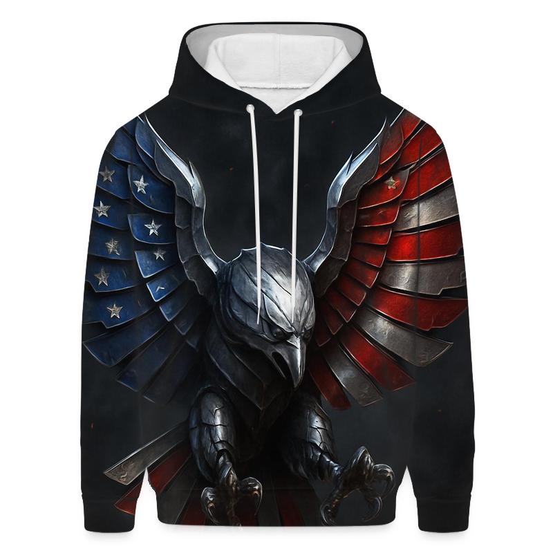 Steel Eagle Flag Crest pullover hoodies