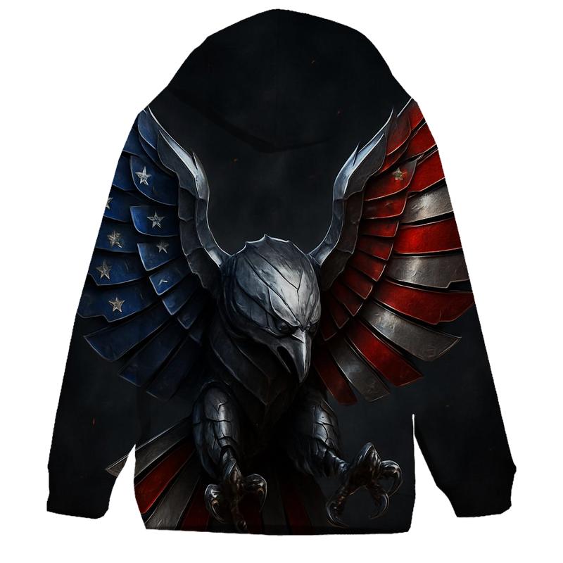 Steel Eagle Flag Crest pullover hoodies