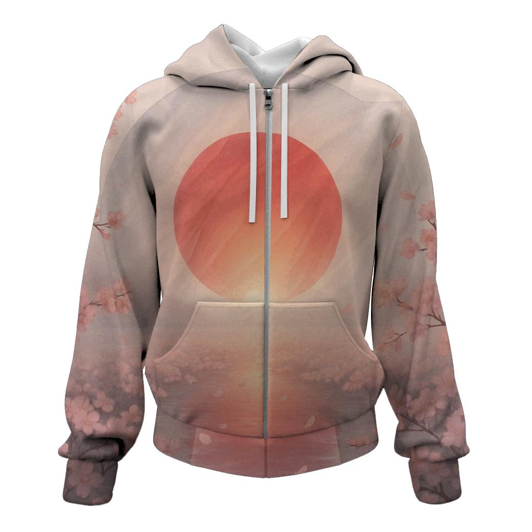 Aurora Sakura Rising Japan designer hoodies