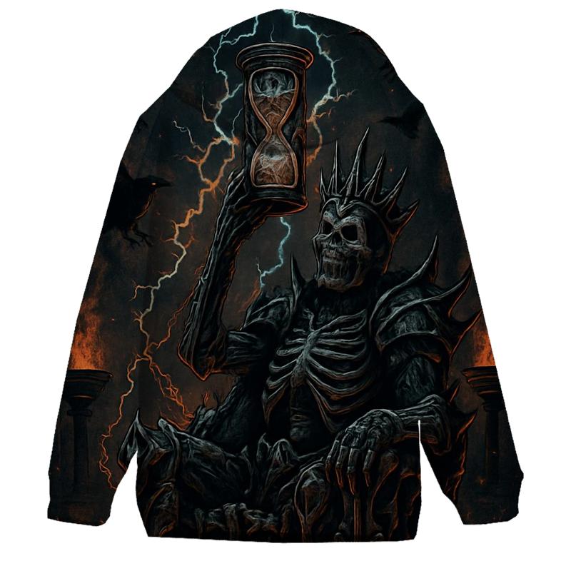 Throne Of The Ashen Skeleton King printed hoodies