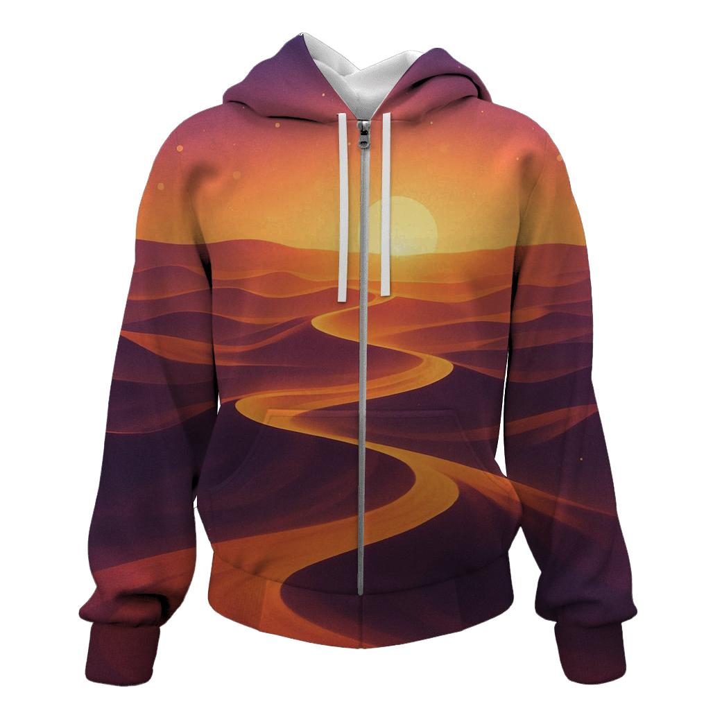 Gilded Mirage Dune Sunset pullover hoodies