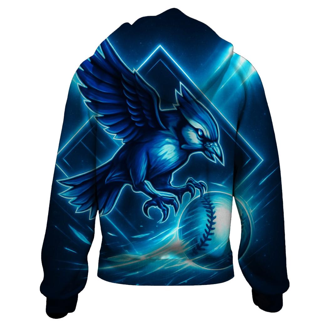 Aurora Diamond Surge Blue Jays Hoodie Art zip-up hoodies