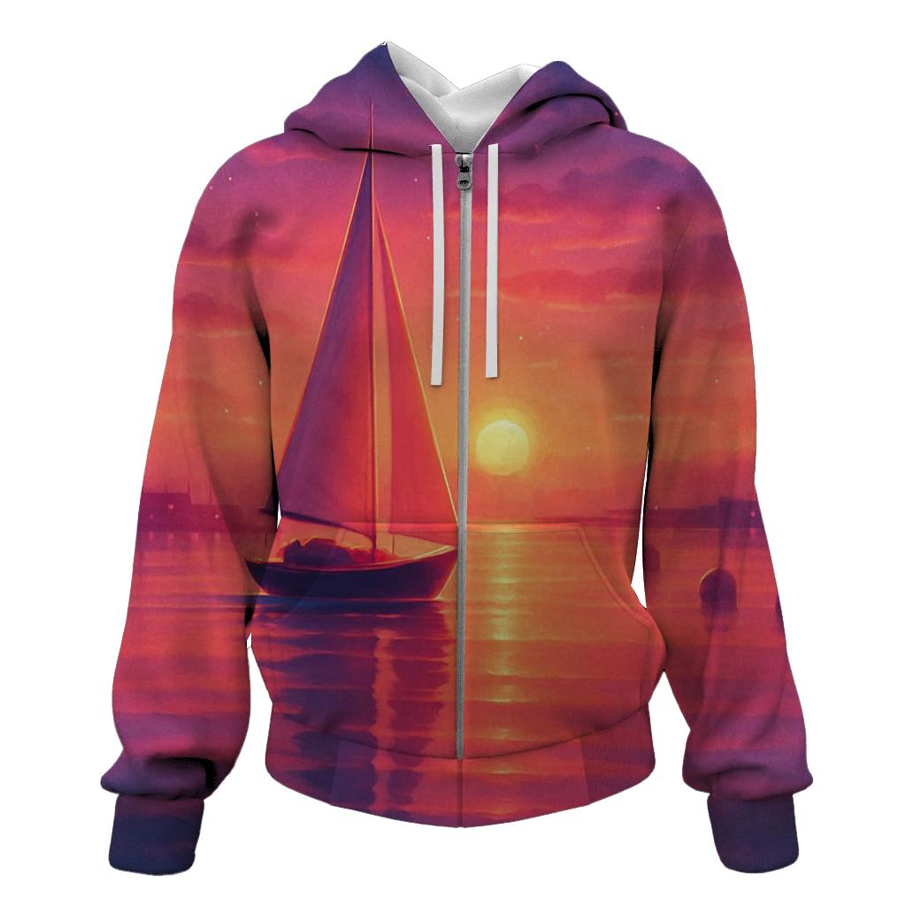 Violet Harbor Glasswater Sunset heavyweight hoodies