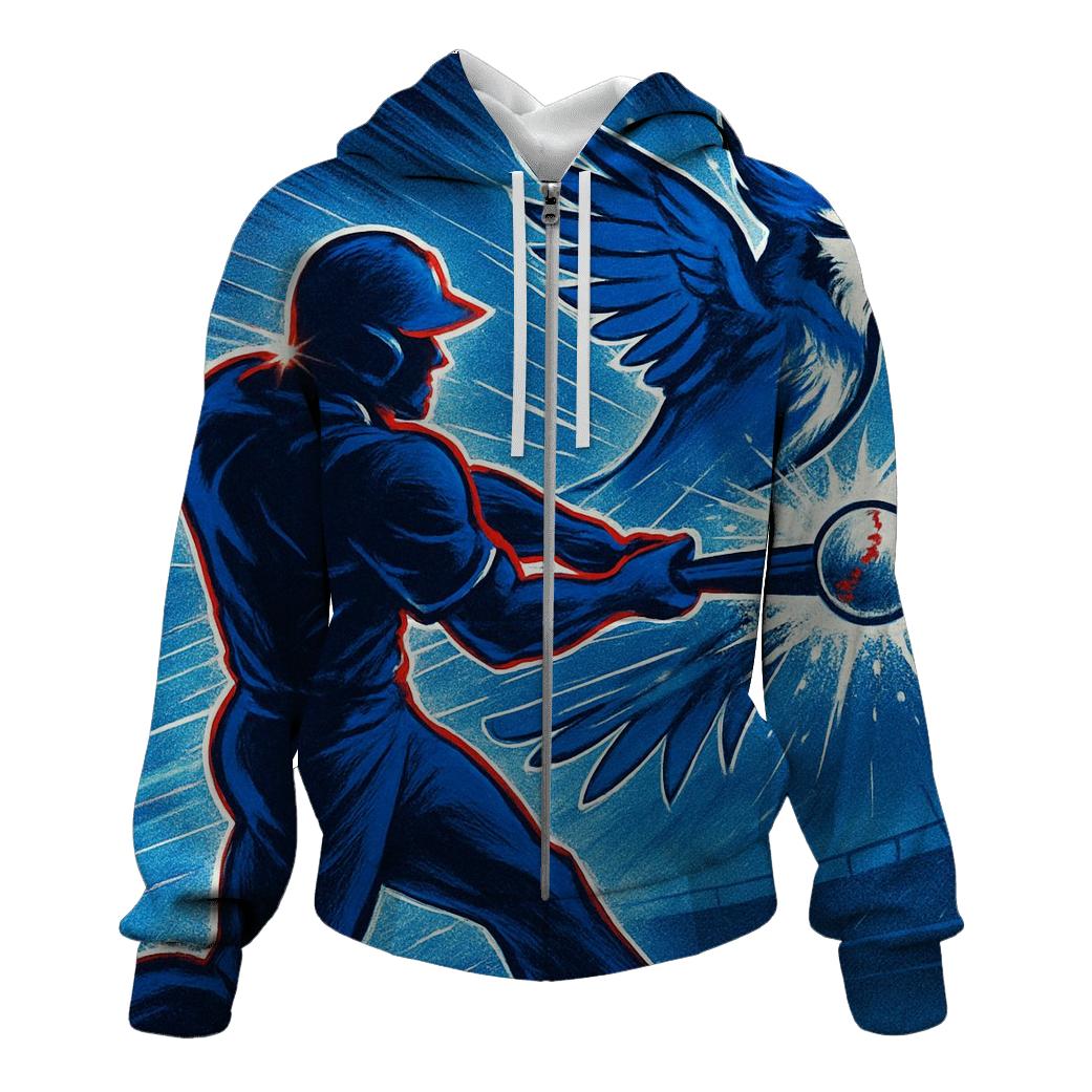 Featherstorm Swing With Blue Jays Energy embroidered hoodies