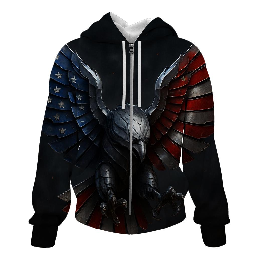 Steel Eagle Flag Crest hoodie styles