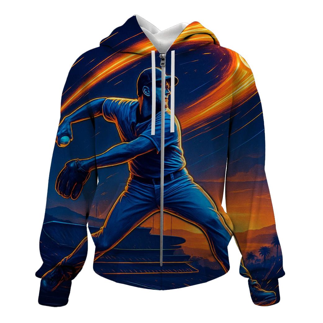 California Sunset Pitch Spiral graphic hoodies