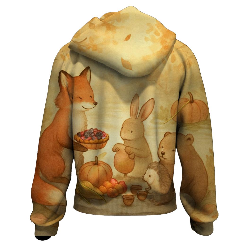 Autumn River Feast Of The Woodland Friends hoodie designs
