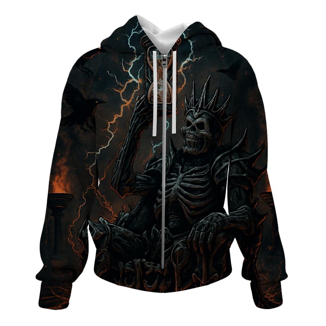 Throne Of The Ashen Skeleton King premium hoodies