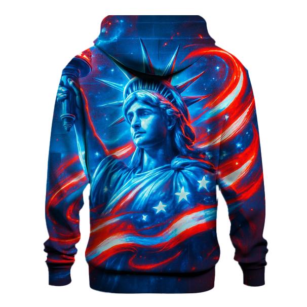 Neon Liberty Surge Flag hoodie trends