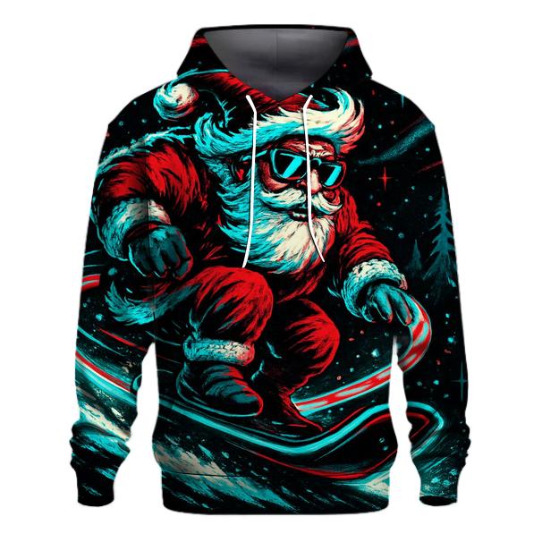 Neon Sleigh Night Rider Santa hoodie styles